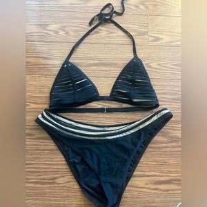 Tan & Black Bikini
